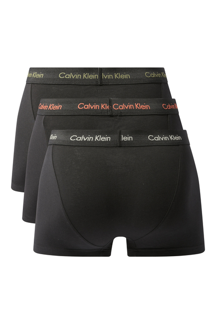 Low-Rise Stretch Cotton Trunks, Set of 3